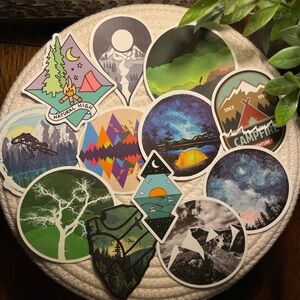 12 Premium Vinyl Waterproof Stickers -CAMP